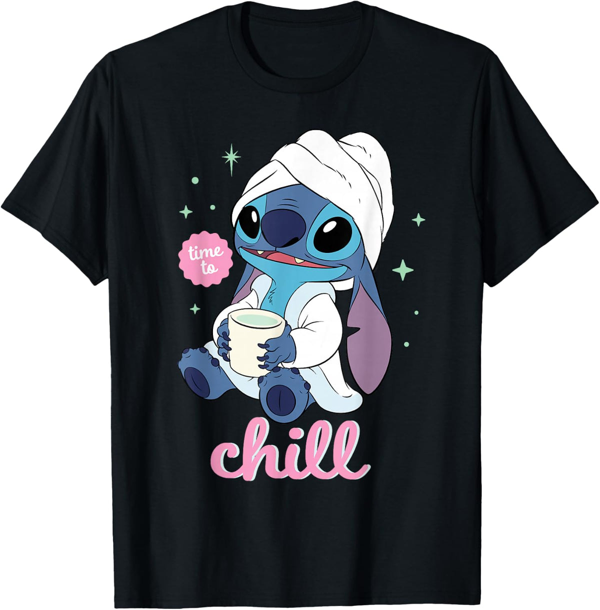 Disney Stitch Time to Chill Bathrobe Relaxation Self-Care T-Shirt