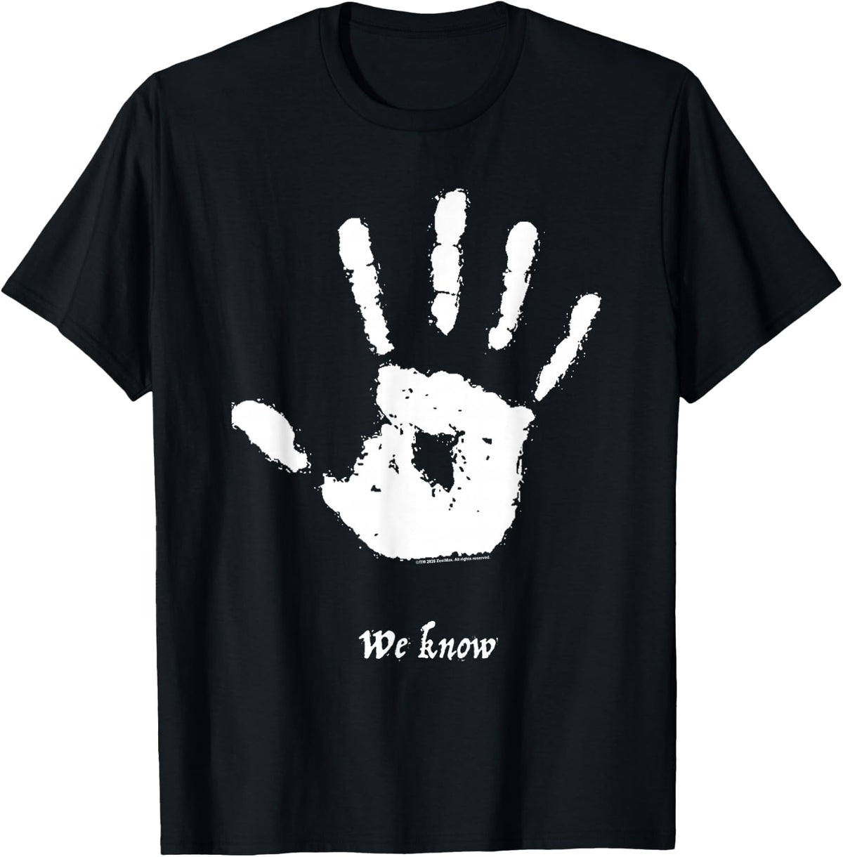Skyrim We Know Dark Brotherhood Handprint Video Game T-Shirt