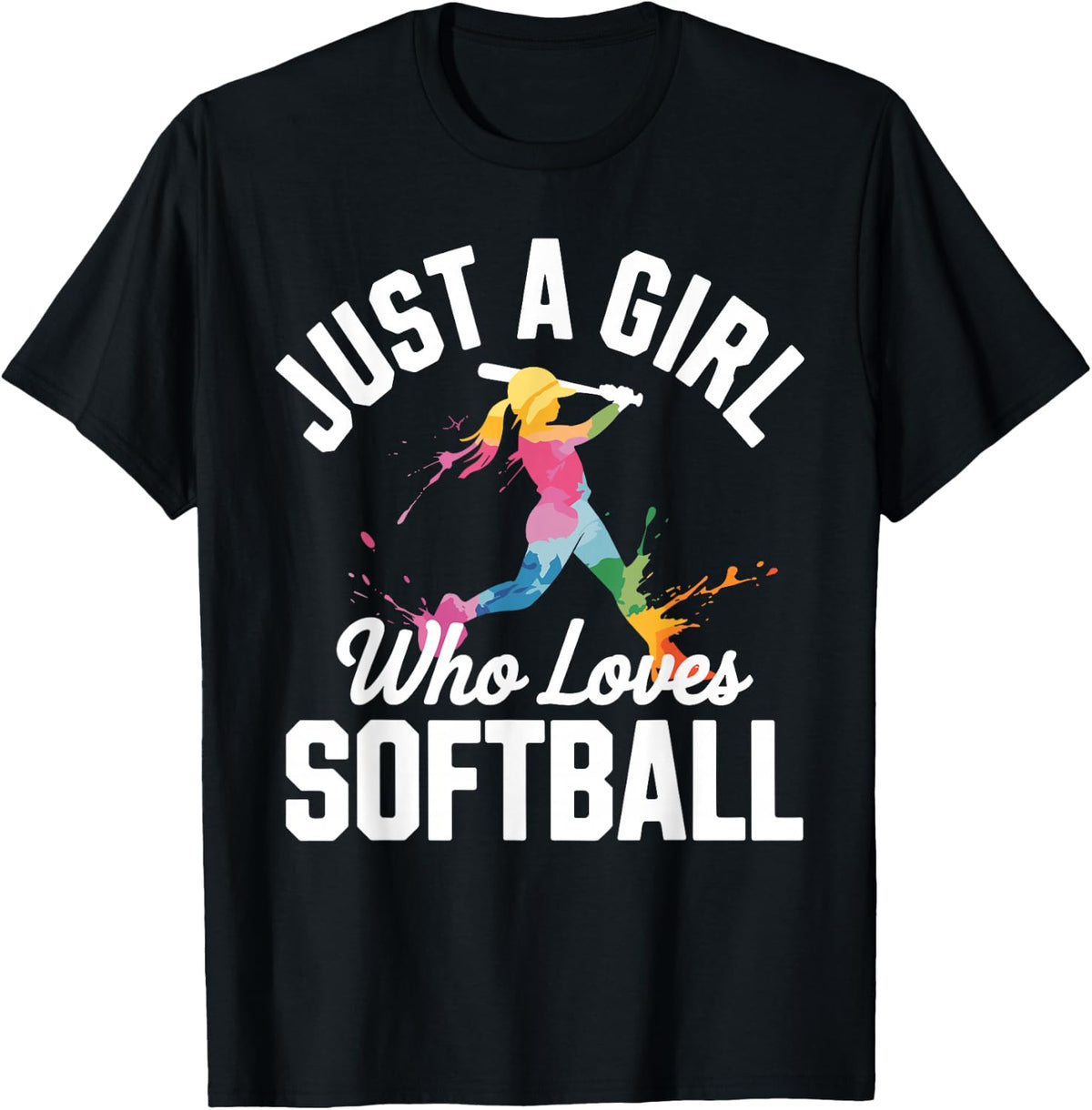 Funny Softball Art for Women Girls Mom Youth Softball Player T-Shirt