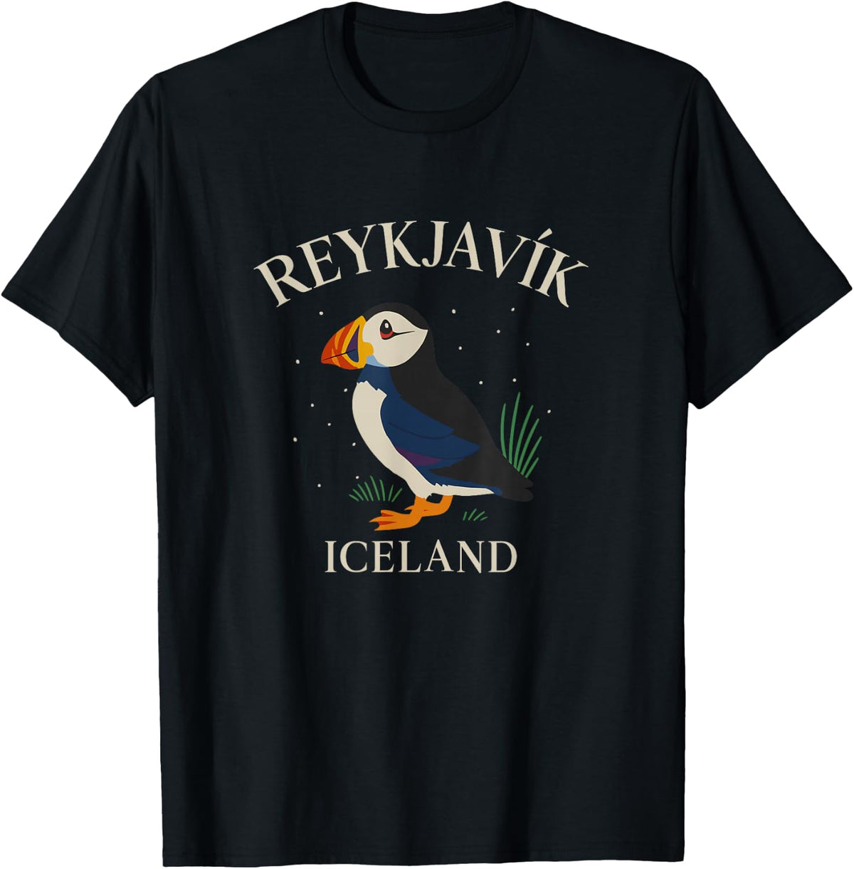 Reykjavik Iceland Puffin Graphic T-Shirt