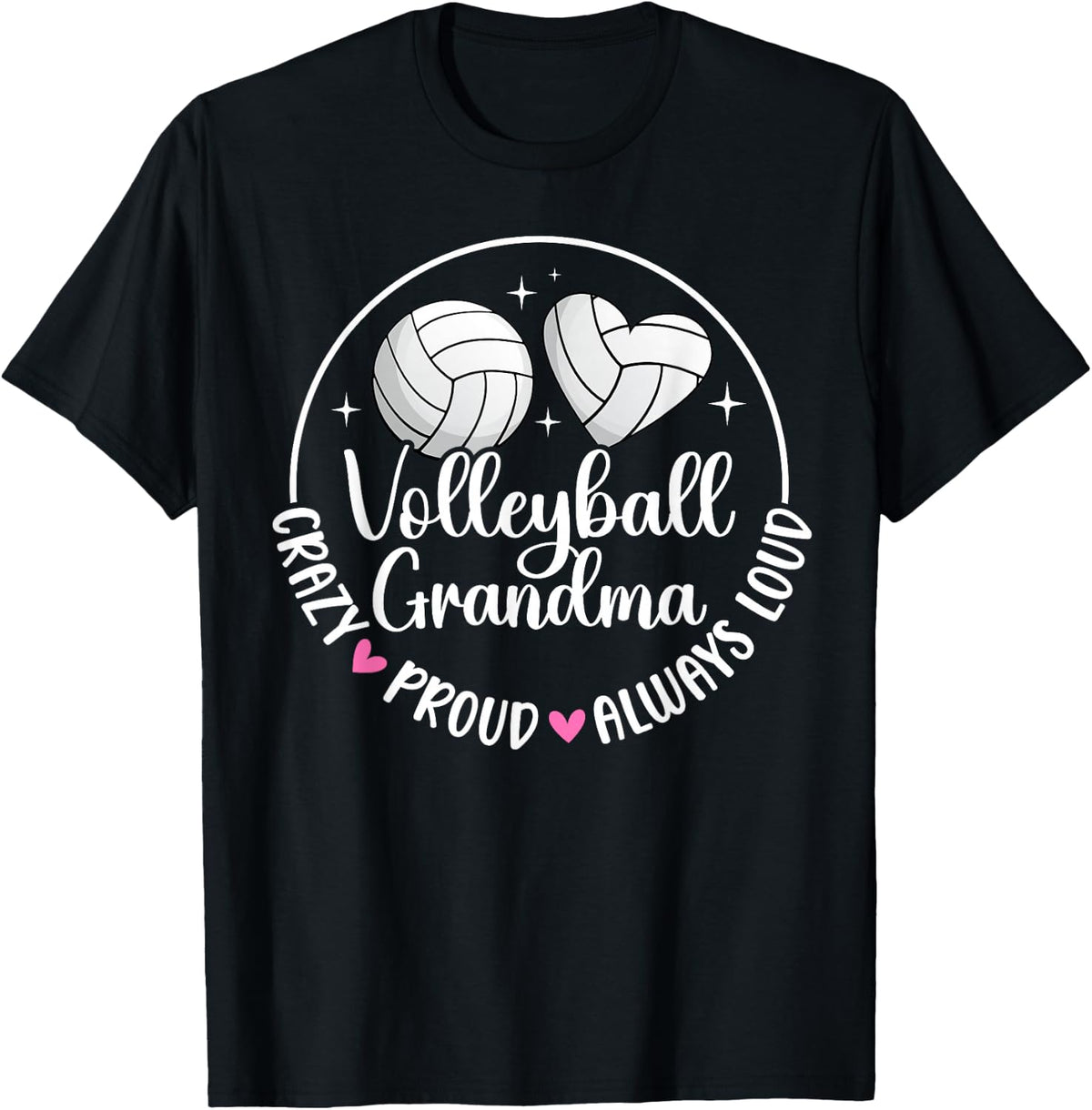 Crazy Proud Volleyball Grandma Volleyball Player Grandmother T-Shirt