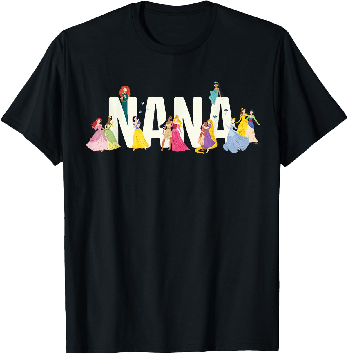 Disney Princess Squad Nana Family Trip Vacation Reunion T-Shirt