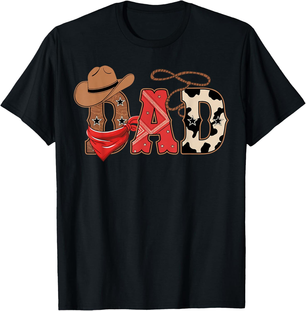 Dad Western Family Matching Birthday Cowboy Cowgirl T-Shirt