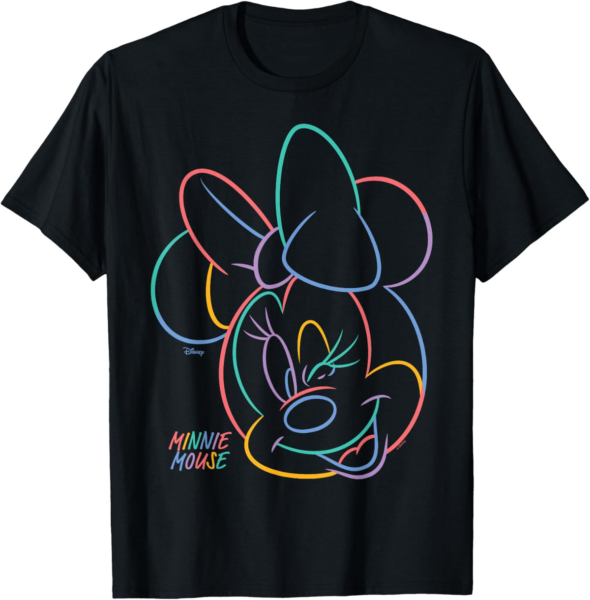 Minnie Mouse - Neon Portrait T-Shirt