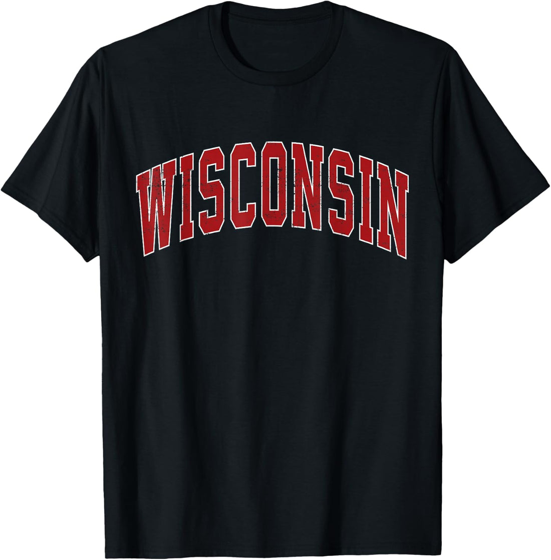 Wisconsin WI Vintage Red Style Tee Gifts Men Women Boy Girl T-Shirt