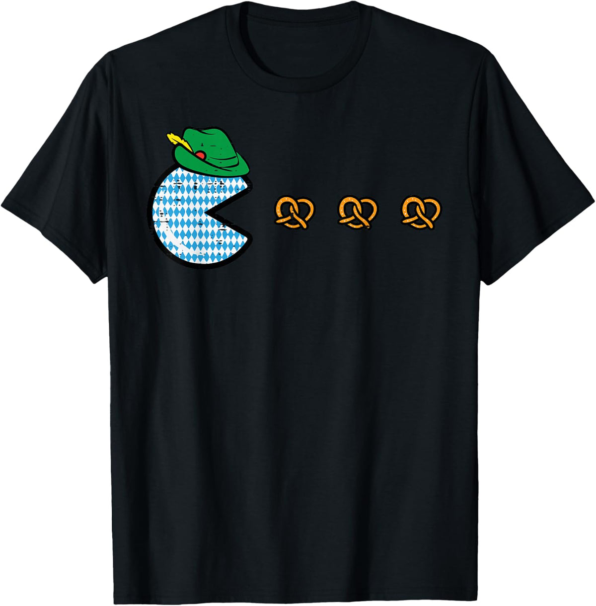 Oktoberfest Video Game Eating Pretzels Gamer Boys Kids Men T-Shirt