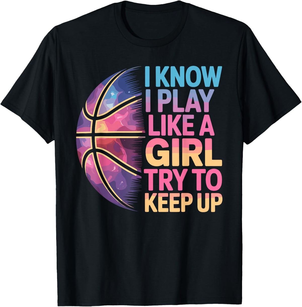Basketball Girl Art for Girls Kids Women Basketball Player T-Shirt