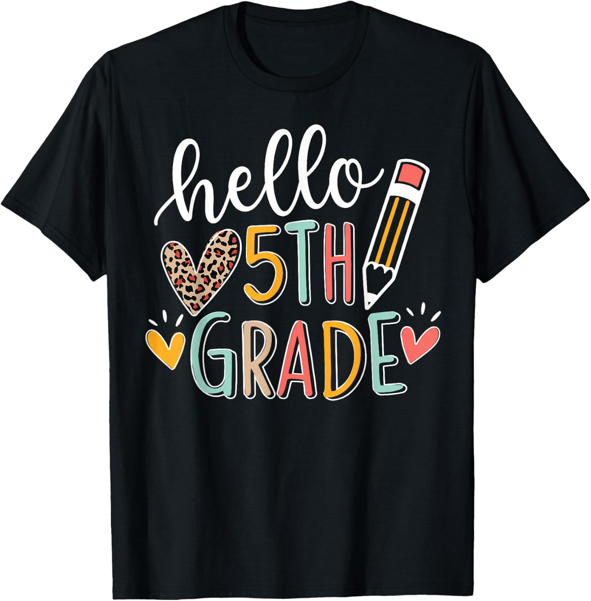 Hello 5th Grade Shirts Kids Girl Teacher Back to School 2026 T-Shirt