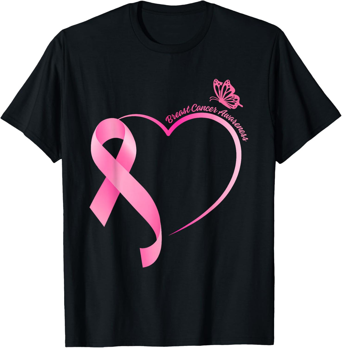 Breast Cancer Month Strong Pink Ribbon Heart Survivor Women T-Shirt