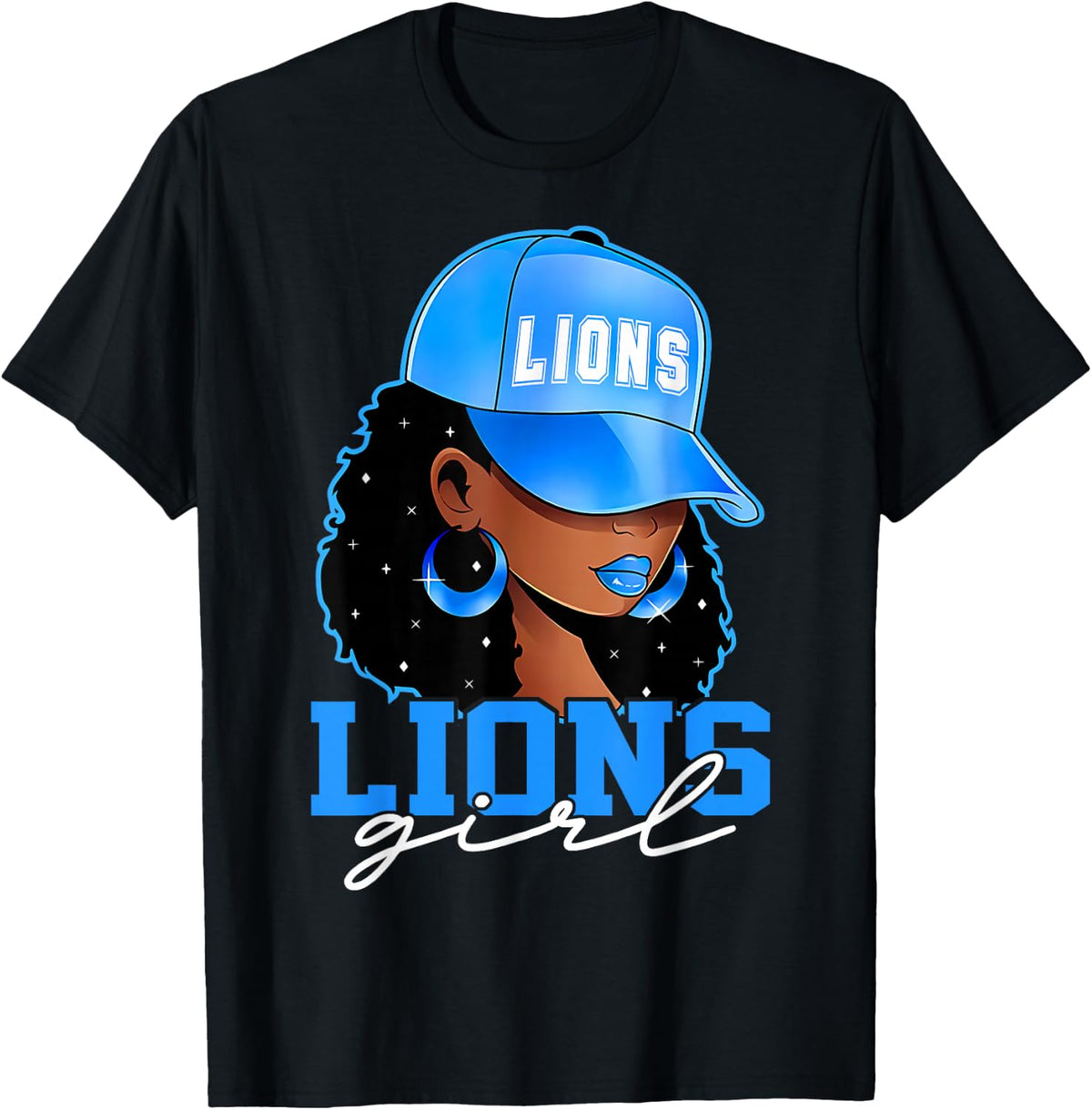 Vintage Lions Girl Black Women Sports Lover Aesthetic T-Shirt