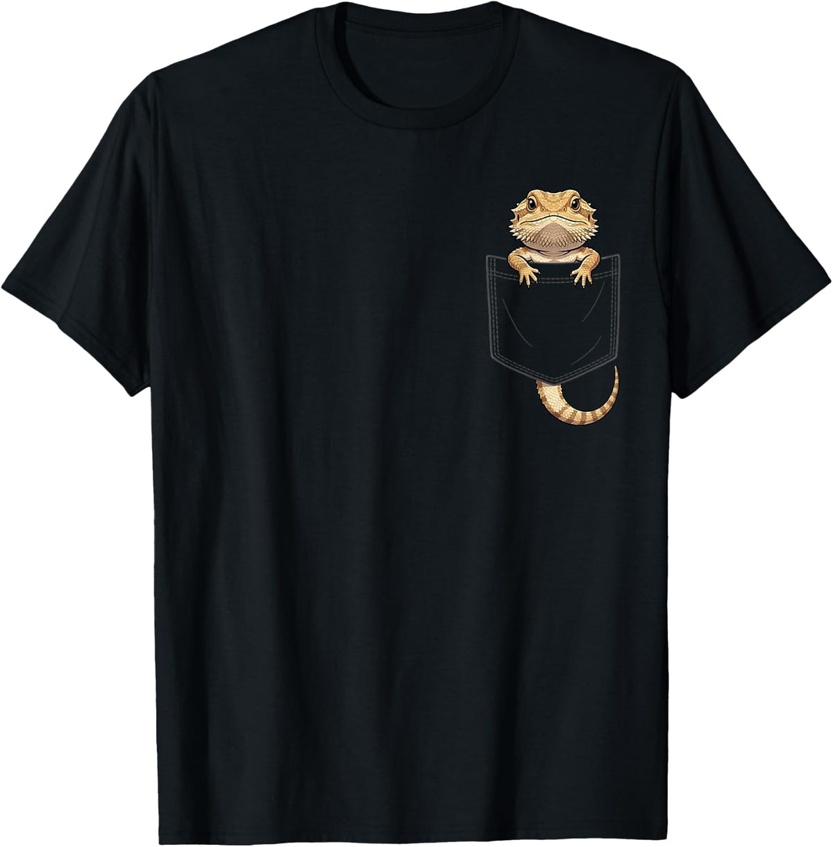 Cute Bearded Dragon Pocket Boys Kids Funny Lizard in Pocket T-Shirt