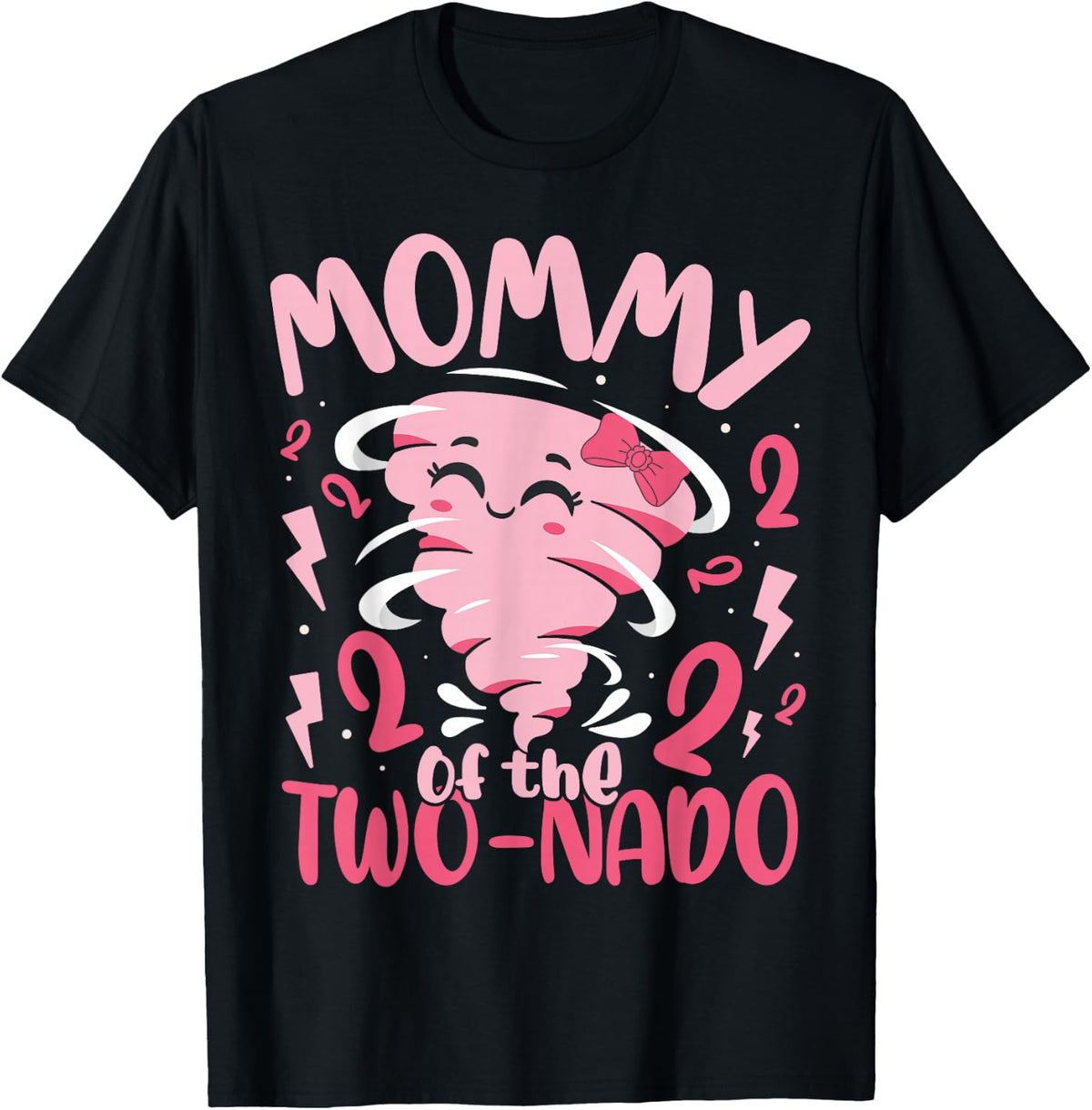 Mommy of The Two-nado Tornado Theme 2nd Birthday Party Kids T-Shirt
