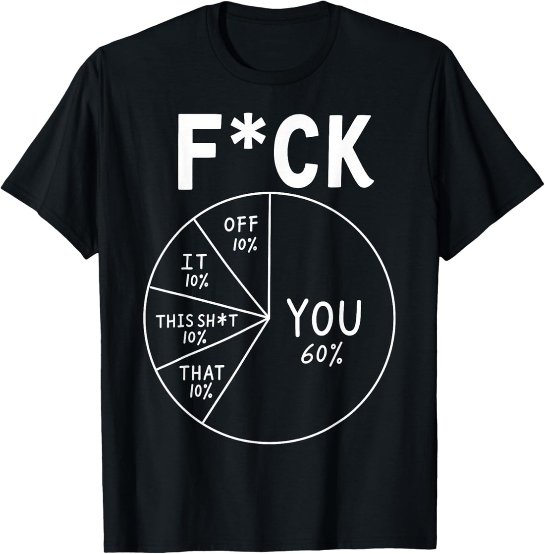 You 60 Percent Funny Pie Fuck Chart Sarcastic Humor T-Shirt