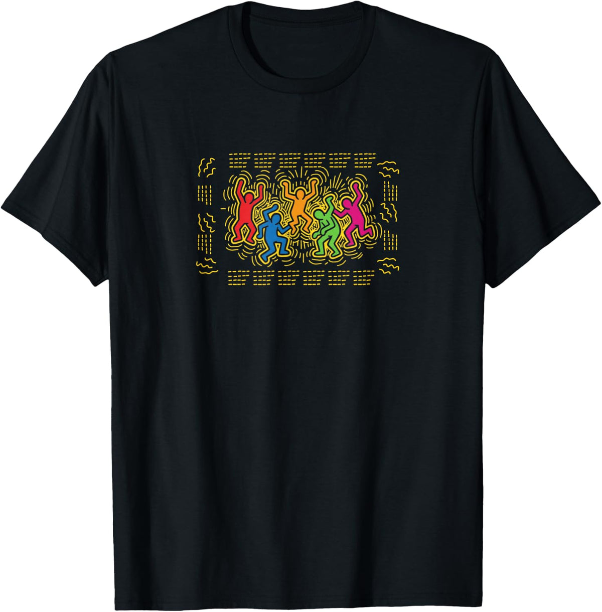 Keith Dancing Happy Party, Love Pop Art Fun, Modern Colors T-Shirt