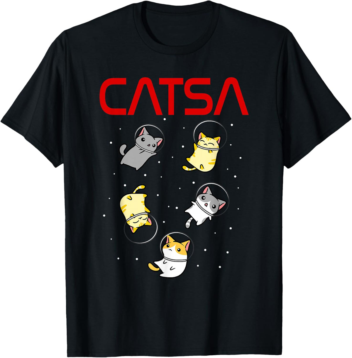 Funny Space Astronaut Cat Gifts Men Women Kids Cats Space T-Shirt