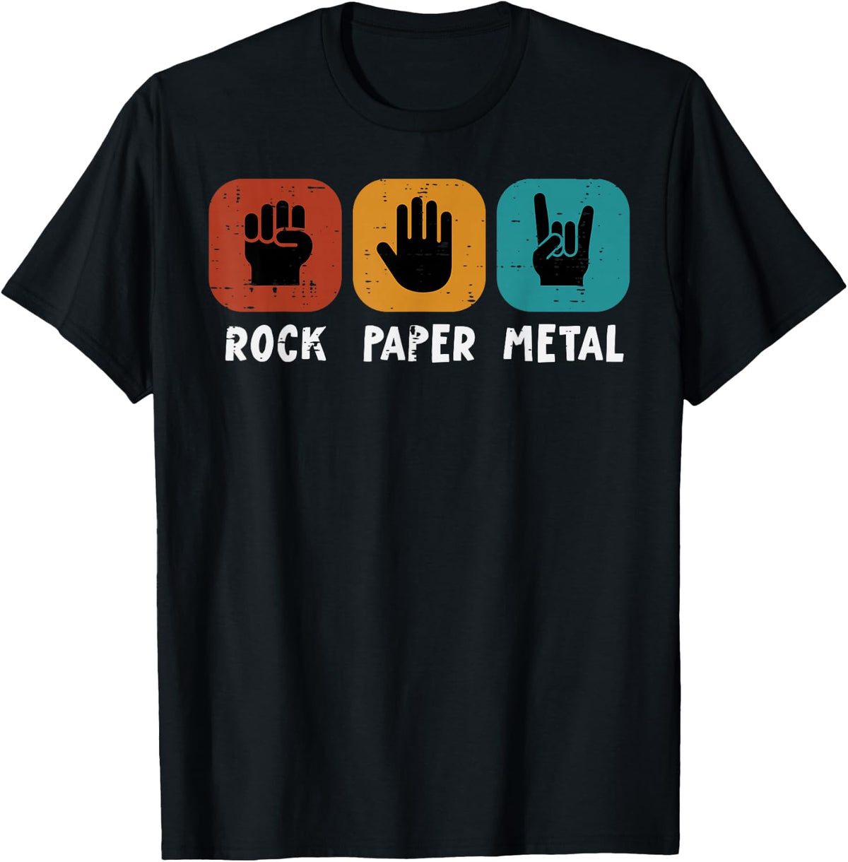 Music Rocker Rock Paper Metal Retro Punk Men Boys Kids Women T-Shirt