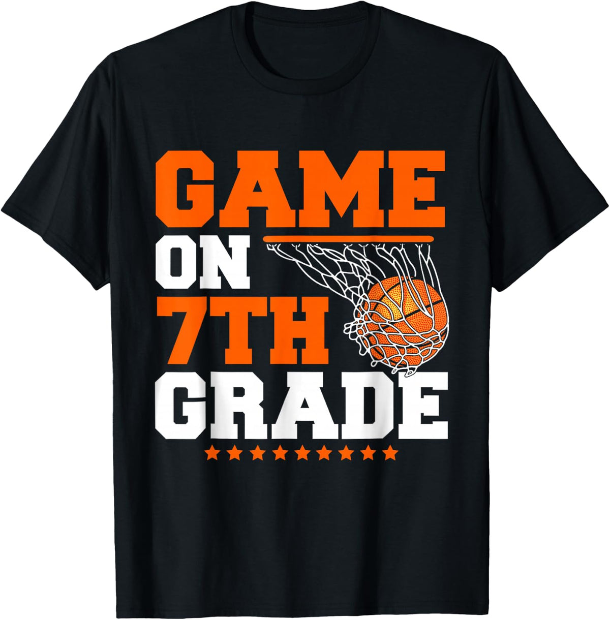 Funny Game On 7th Grade Basketball Player Back to School Kid T-Shirt
