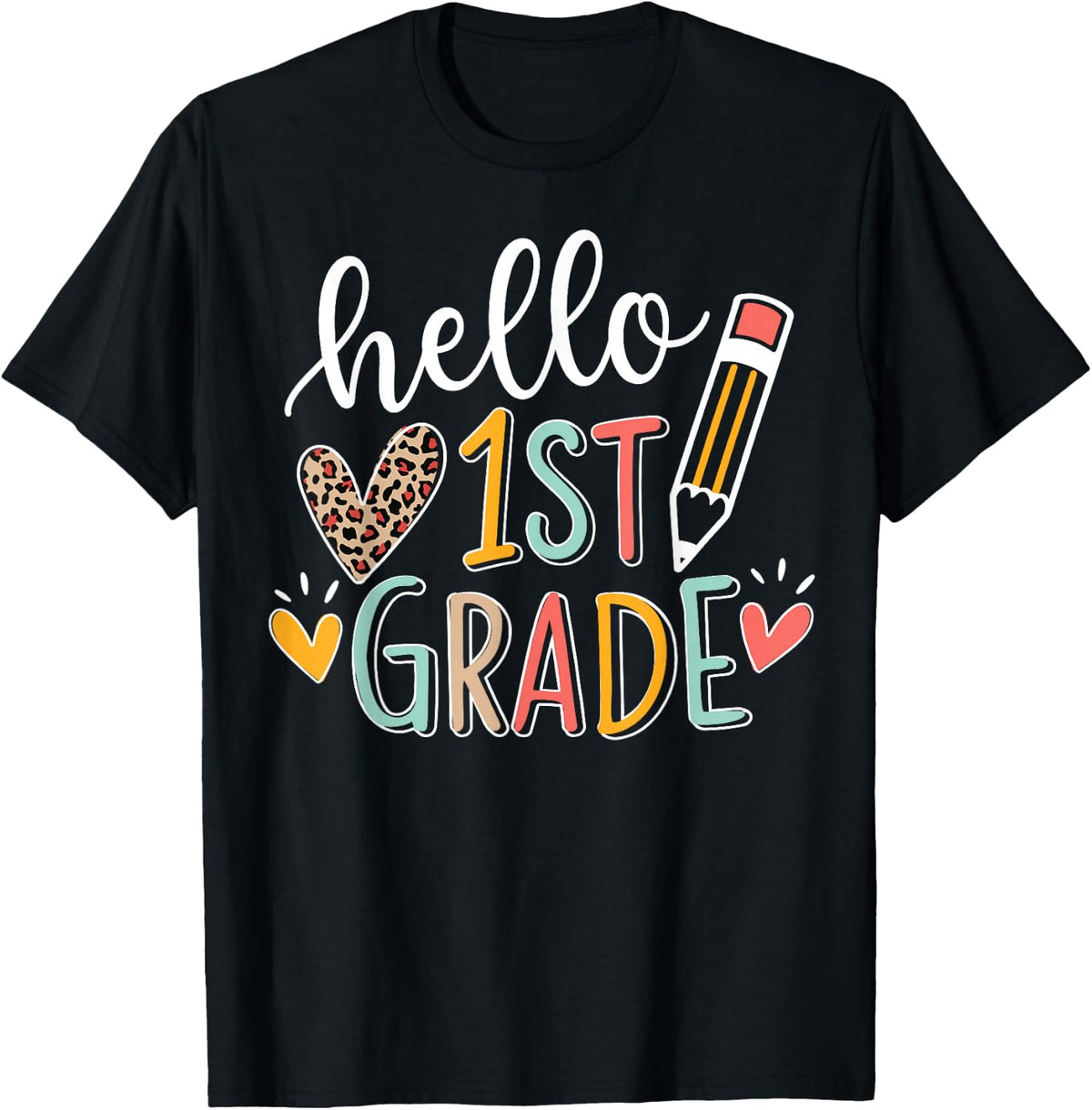 Hello 1st Grade Shirts Kids Girl Teacher Back to School 2026 T-Shirt