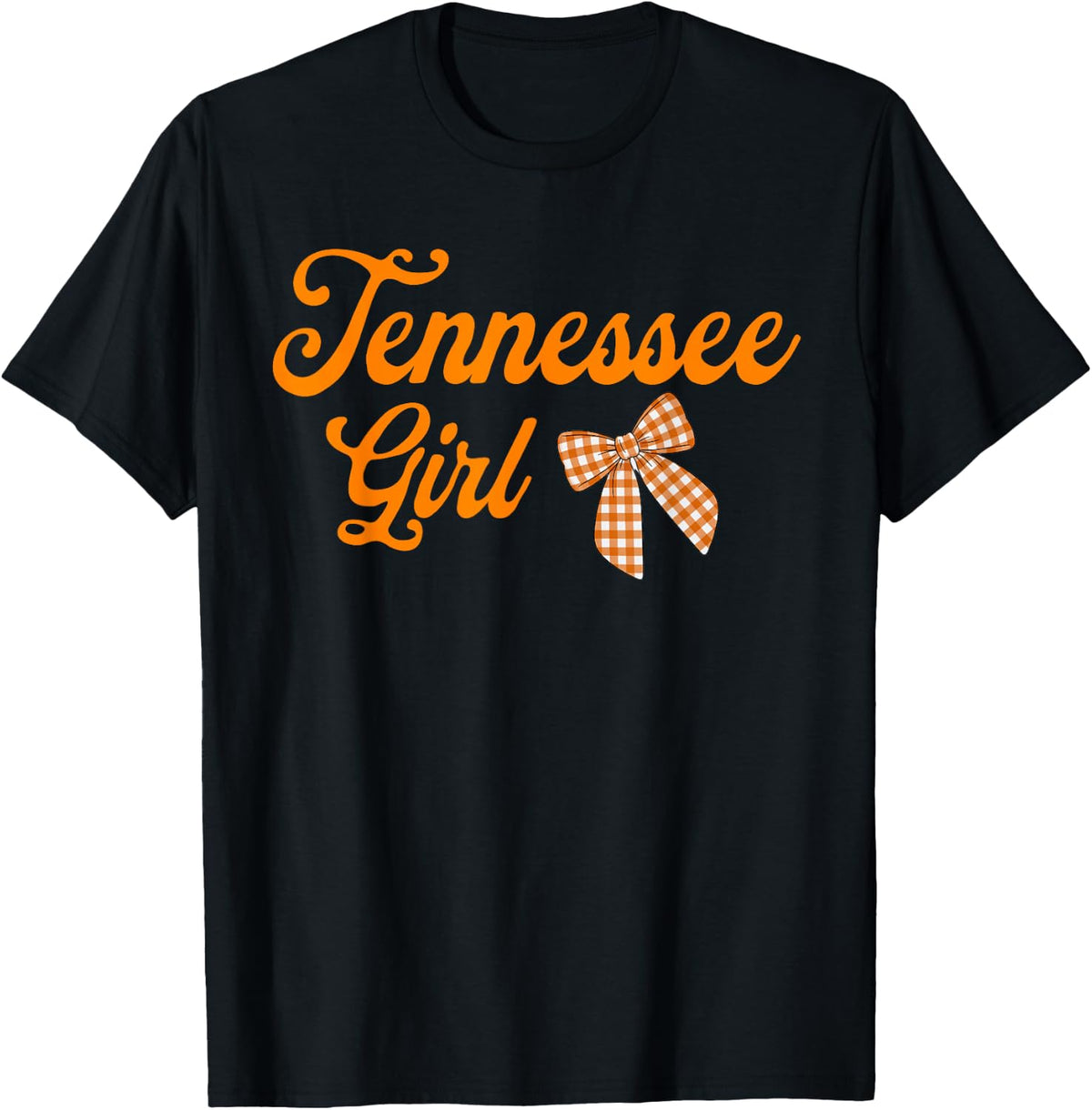 Tennessee Womens Kids Tween Orange Script State Pride Design T-Shirt