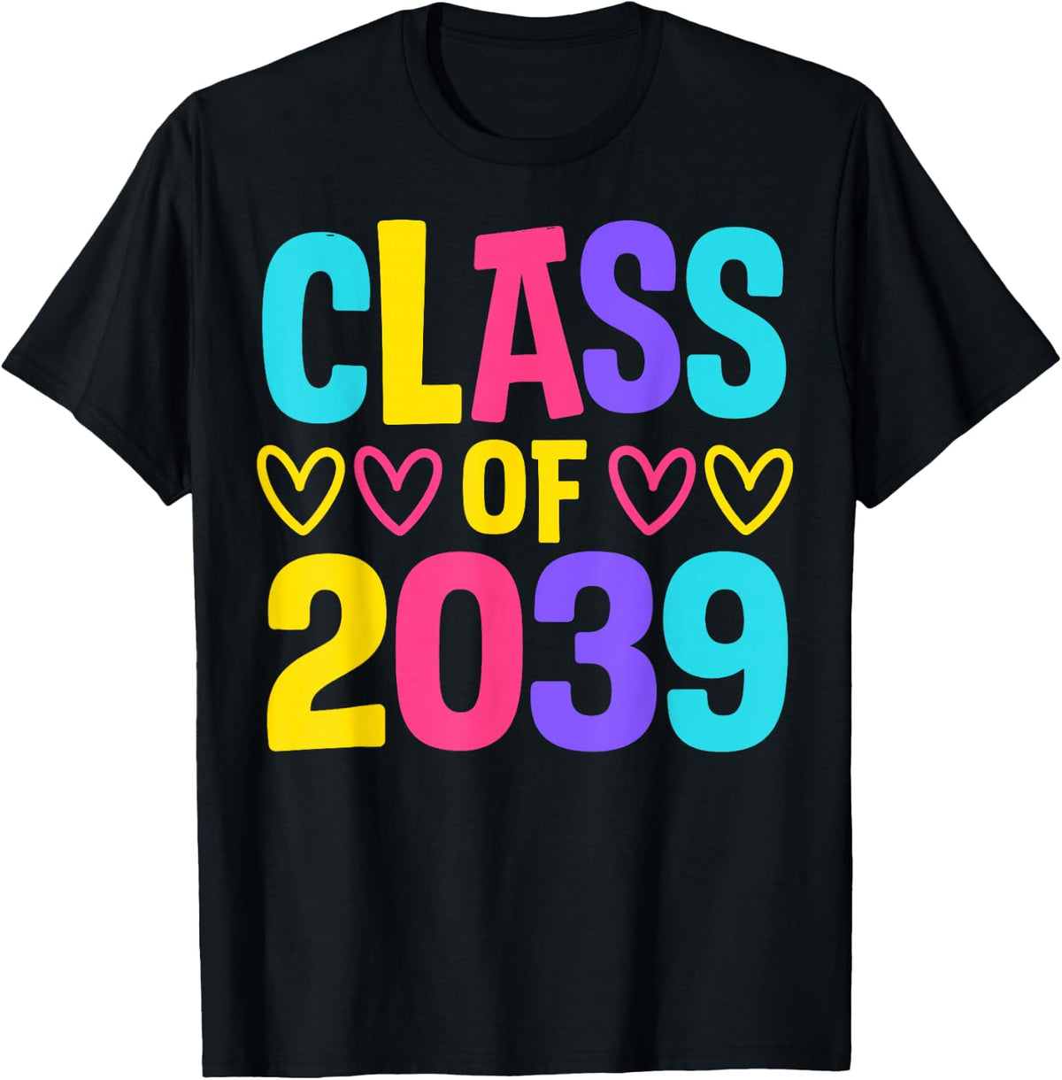 Class of 2039 Grow with Me First Day School 2039 Graduation T-Shirt