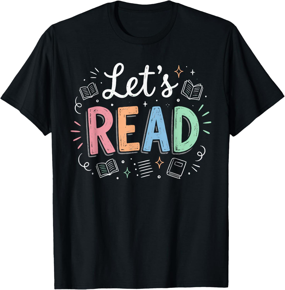 English Teacher Shirts, Cool Reading Teacher Lets Read Book T-Shirt