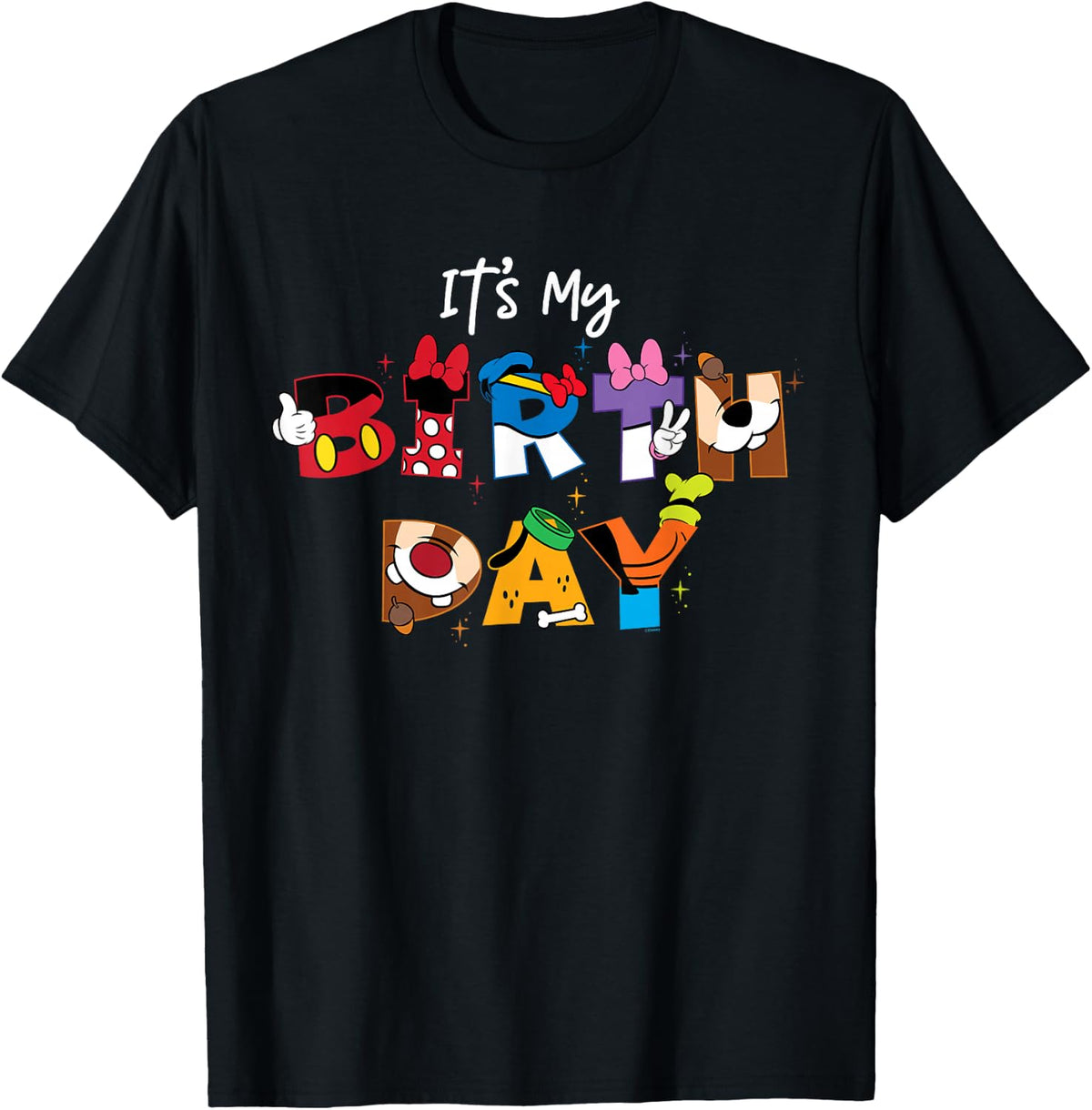 Disney "It's My Birthday" Mickey Mouse and Friends Letters T-Shirt