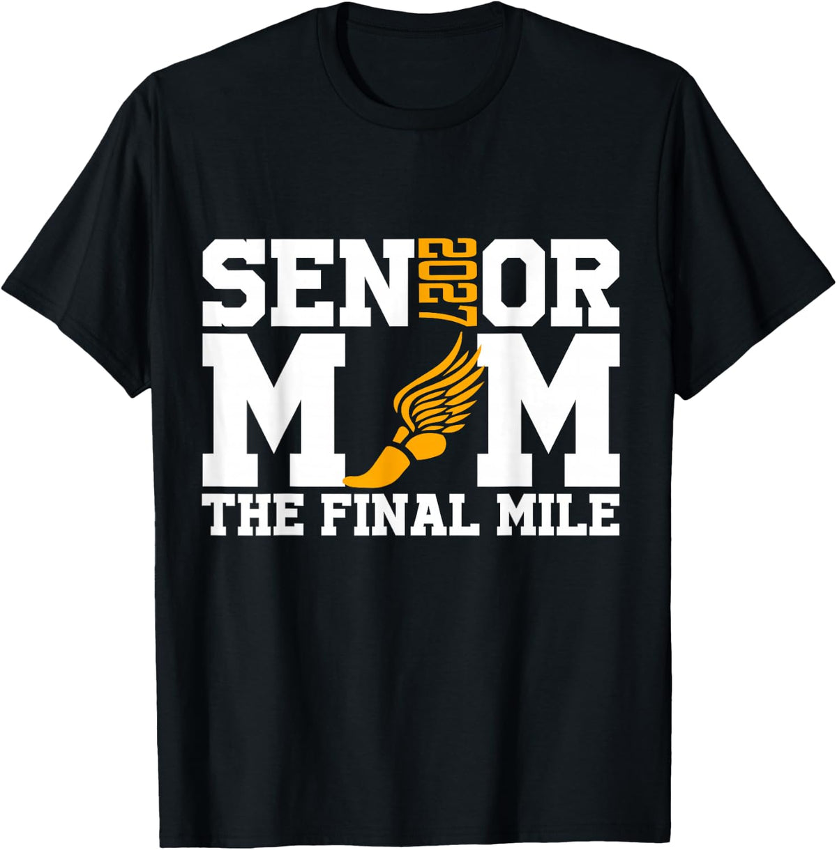 Groovy Senior Mom The Final Mile Cross Country Class of 2027 T-Shirt