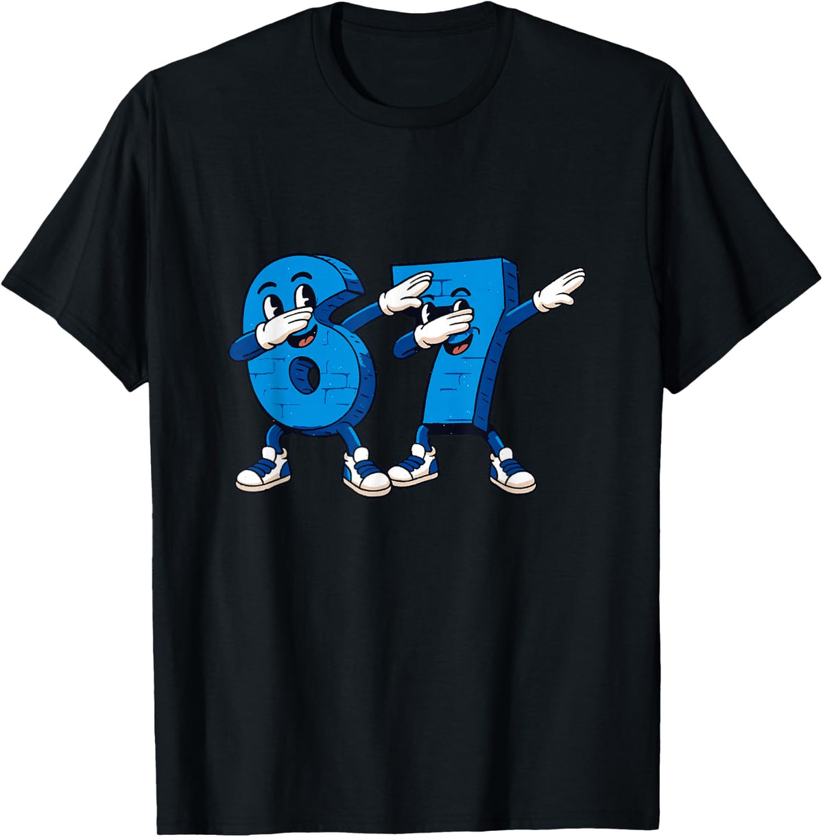 Six Seven Dabbing Cool Meme 67 Funny Dab Number T-Shirt