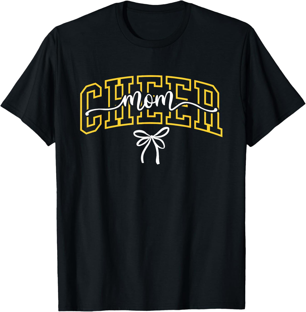 Cheer Mom Chearleading Mom High School Black Gold T-Shirt