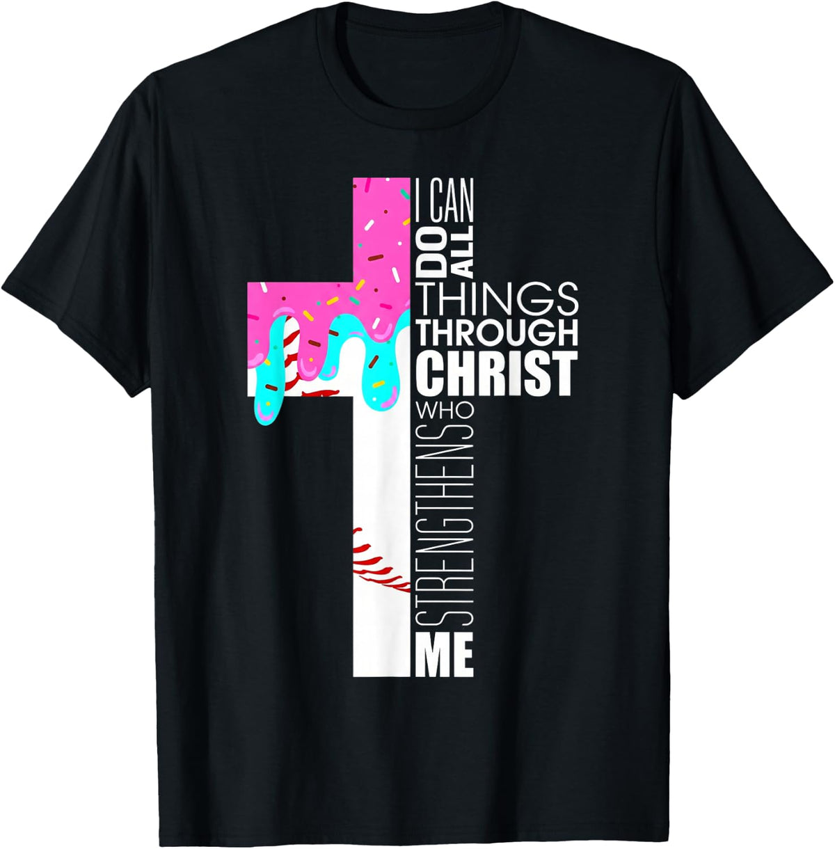 Christian Baseball Drip Shirt Boys Ice Cream Drip Youth Kids T-Shirt