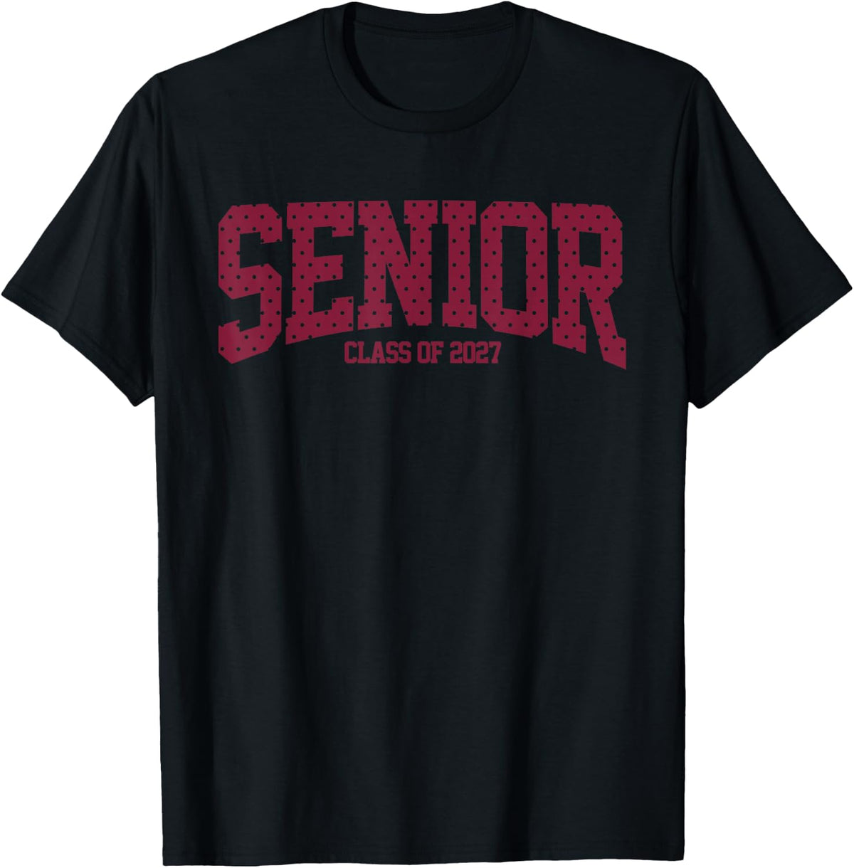 Senior 2027 Class of 2027 Maroon Polka Dot Seniors Grad 2027 T-Shirt