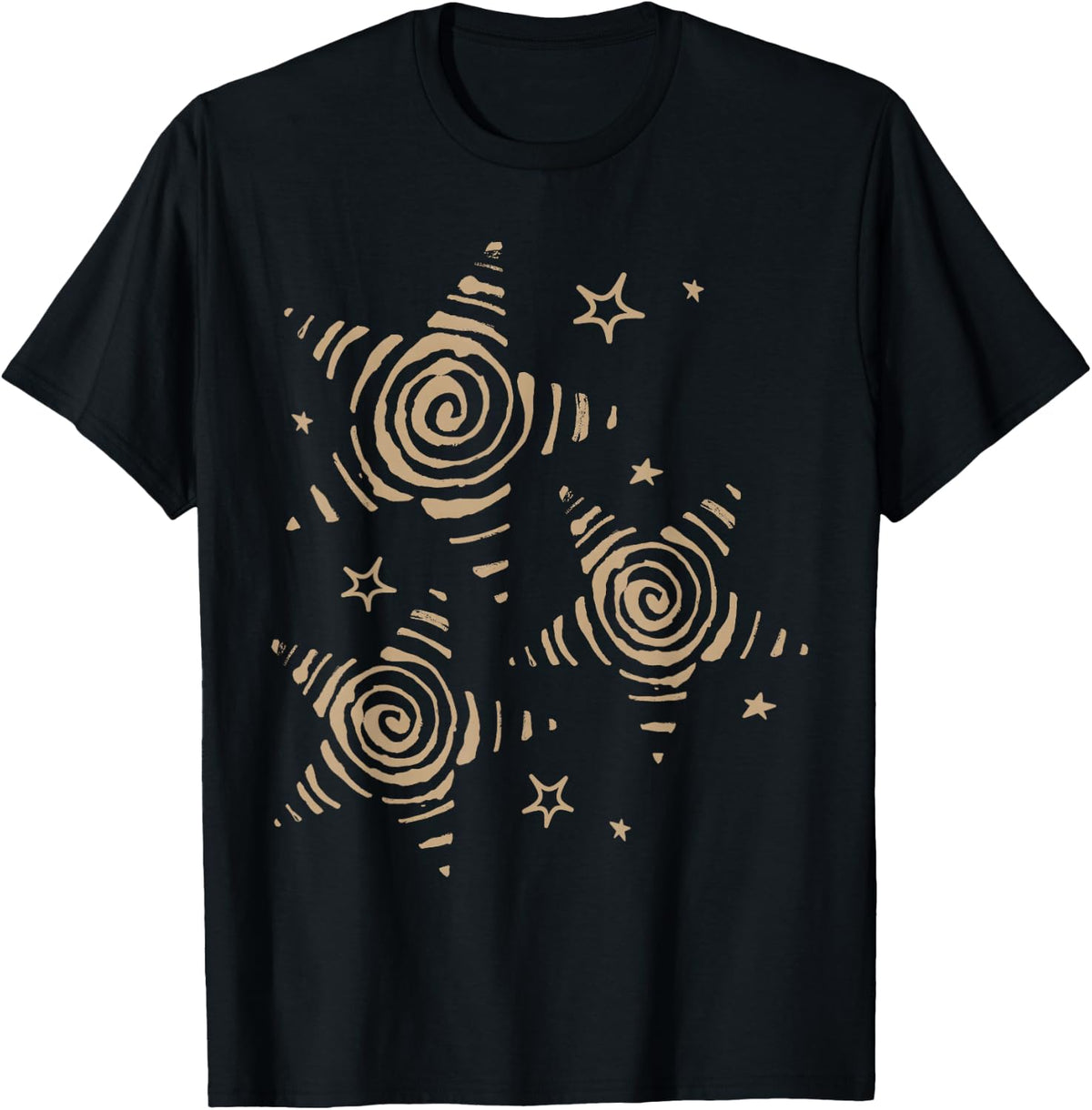 Spiral Star Y2k Whimsy Grunge Vintage Alt Brown Graphic T-Shirt