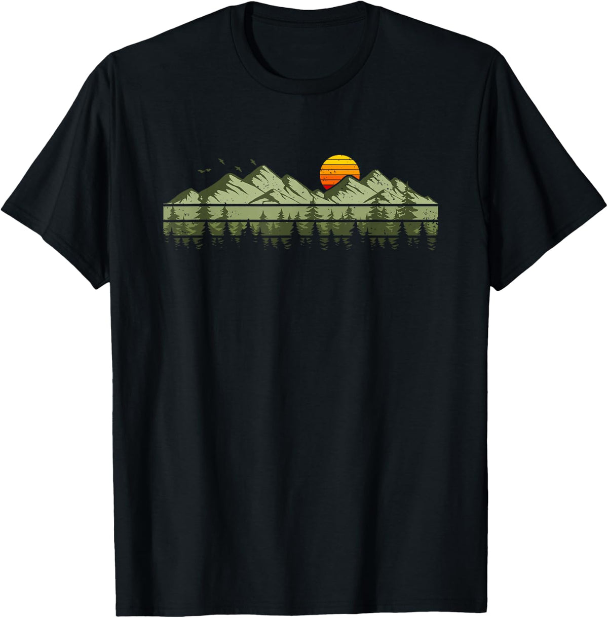 Trees Landscape Mountains Vintage Forest T-Shirt