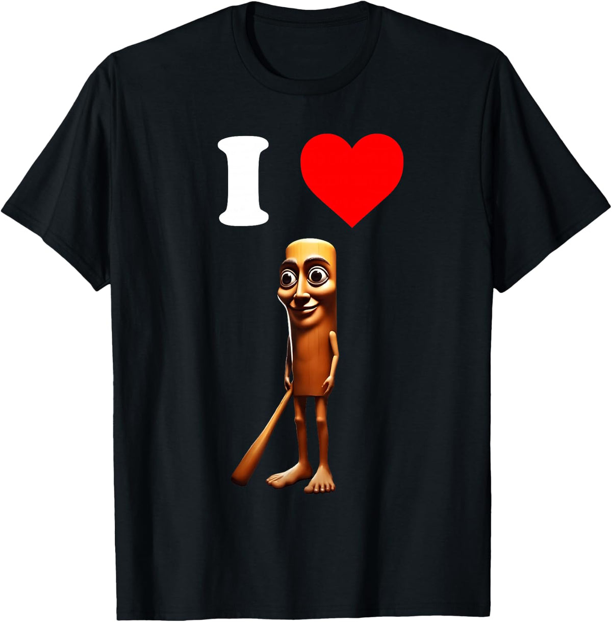 I Love Tung Tung Tung Sahur Triple T Funny Meme Brainrot T-Shirt