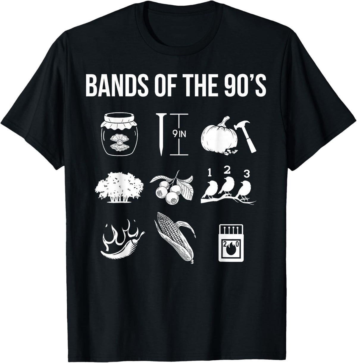 Retro 1990s Bands - Music - 90s Music Lover T-Shirt