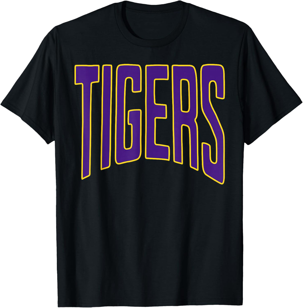 Tigers School Mascot Purple and Gold Tigers T-Shirt