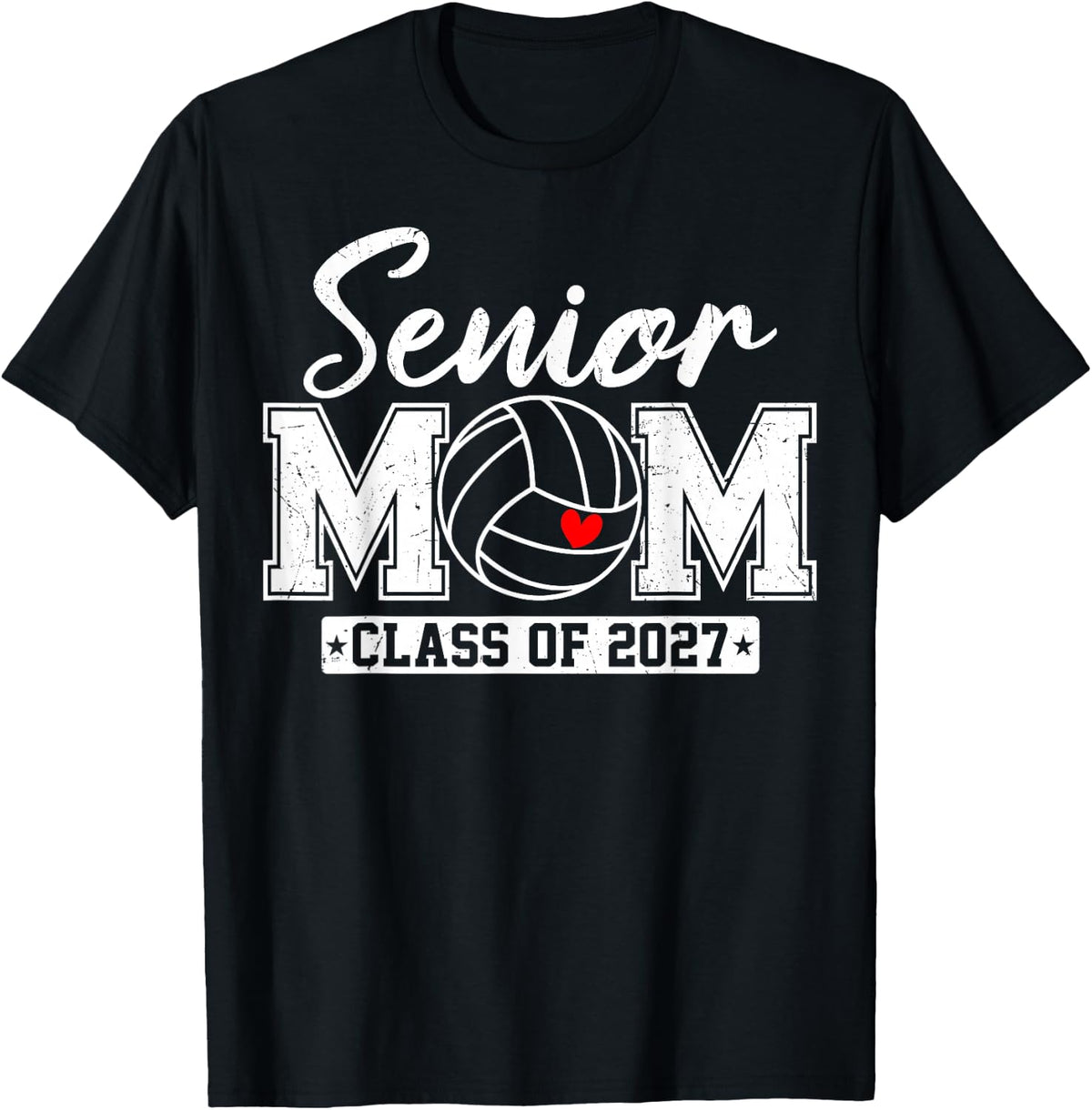 Senior Mom Class of 2027 Volleyball Mom Graduation T-Shirt