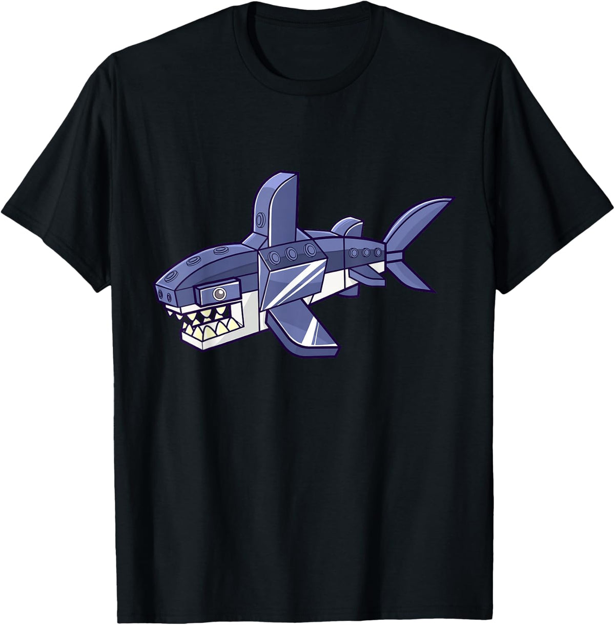 Shark Master Builder Building Blocks Boys Children T-Shirt