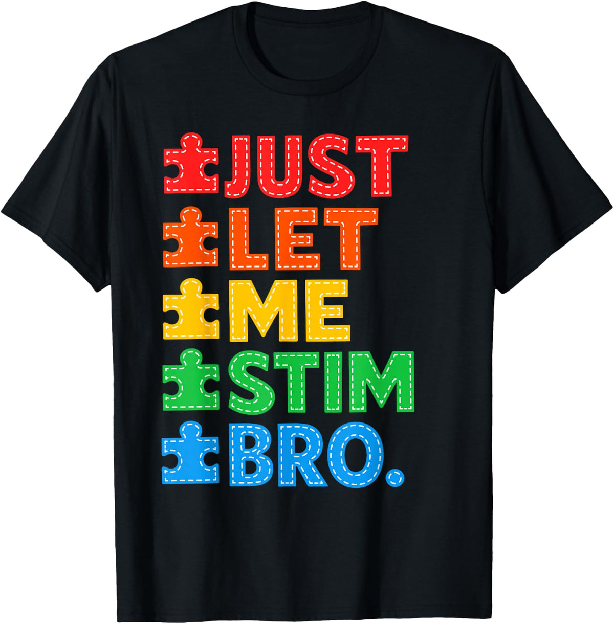 Just Let Me Stim Cute Autism Awareness Boys Kids T-Shirt
