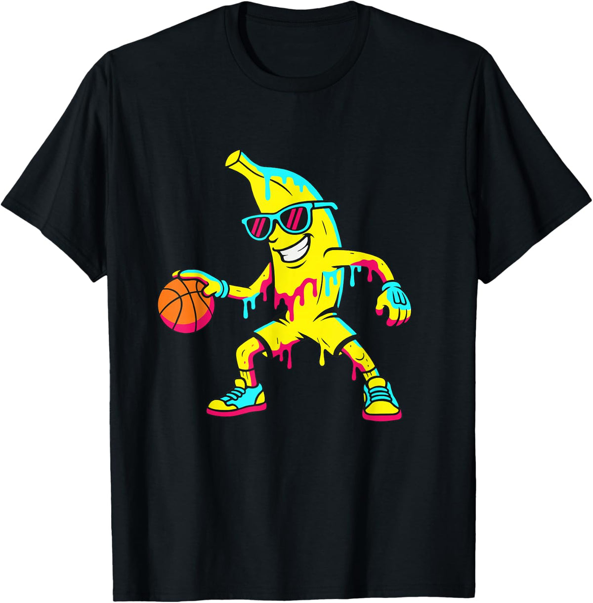 Banana Funny Basketball Drip Kids Youth Boys Girls T-Shirt