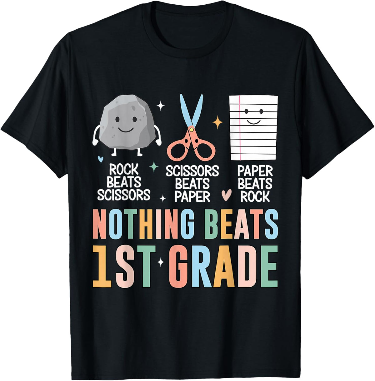 Nothing Beats 1st Grade Funny Back to School Kids Teachers T-Shirt