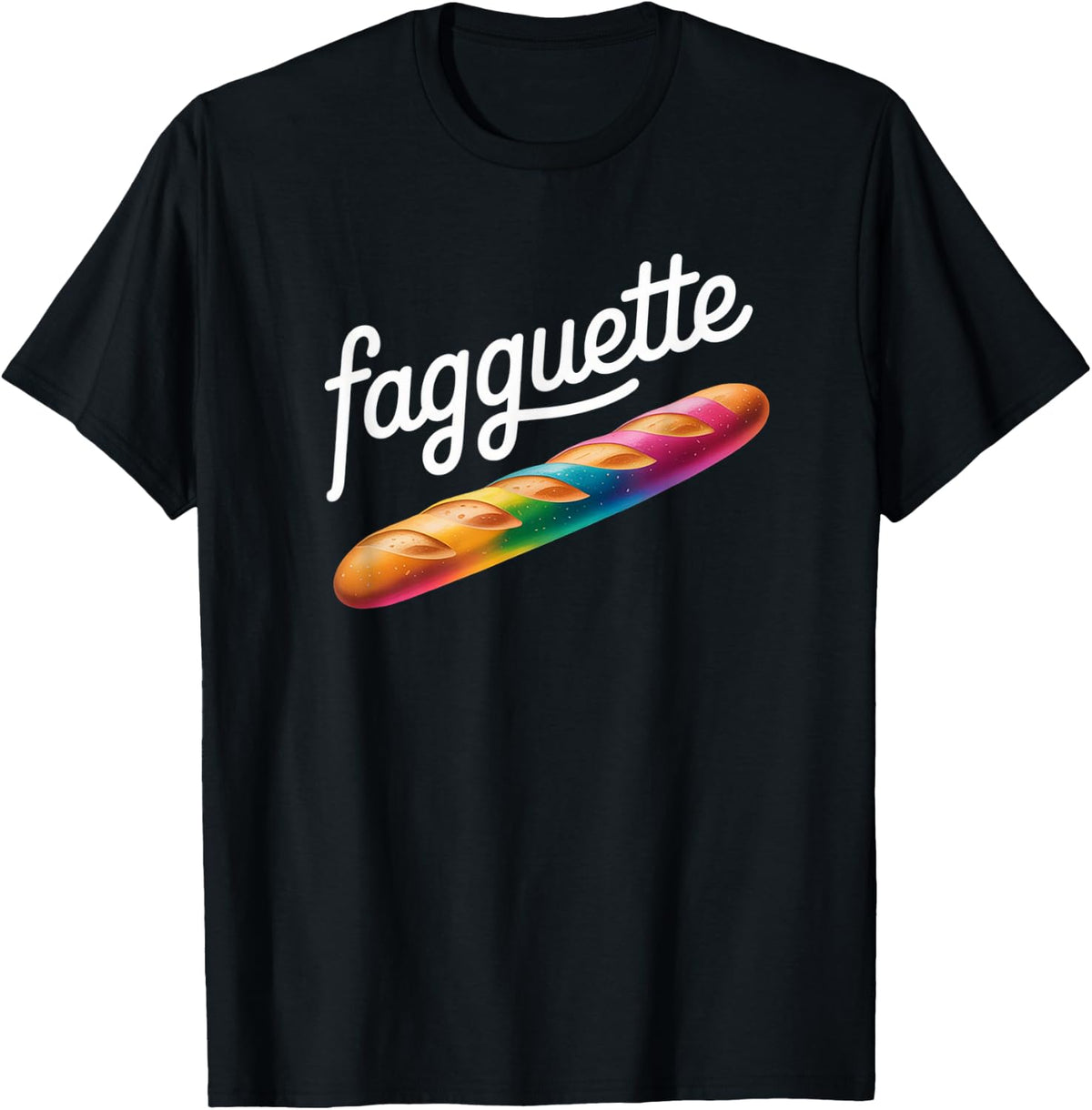 Fagquette Rainbow Bread Humorous LGBTQ Pride Bakery Funny T-Shirt