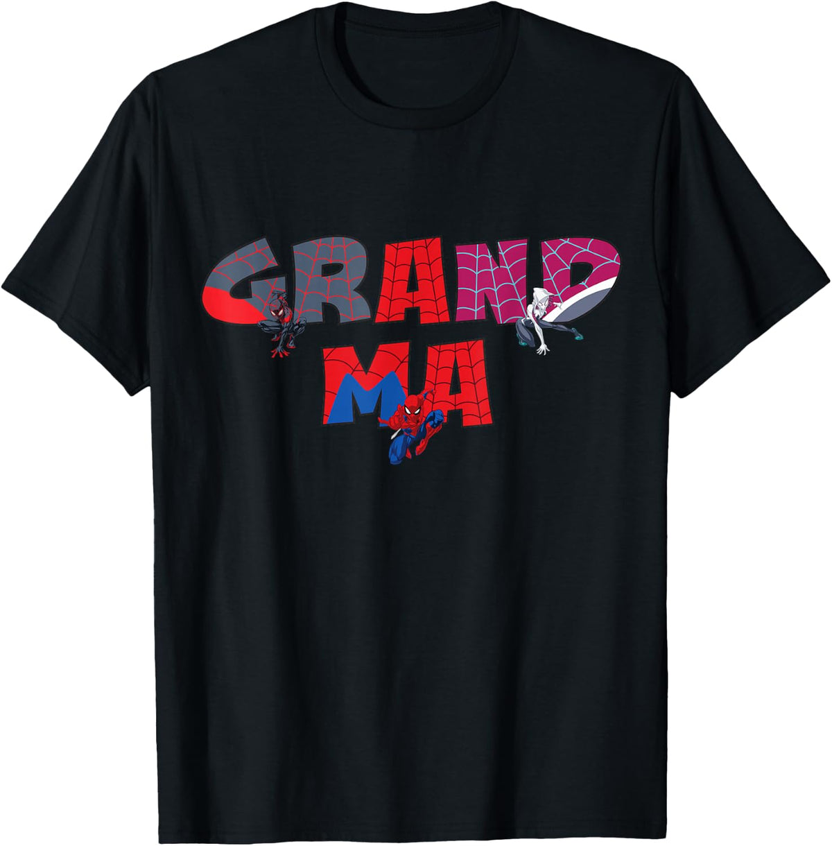 Marvel Spider-Man Trio Grandma Family Trip Vacation Matching T-Shirt