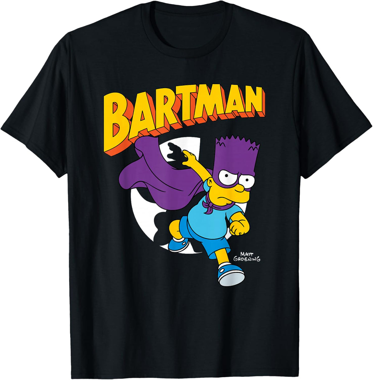The Simpsons Bartman Superhero Retro T-Shirt