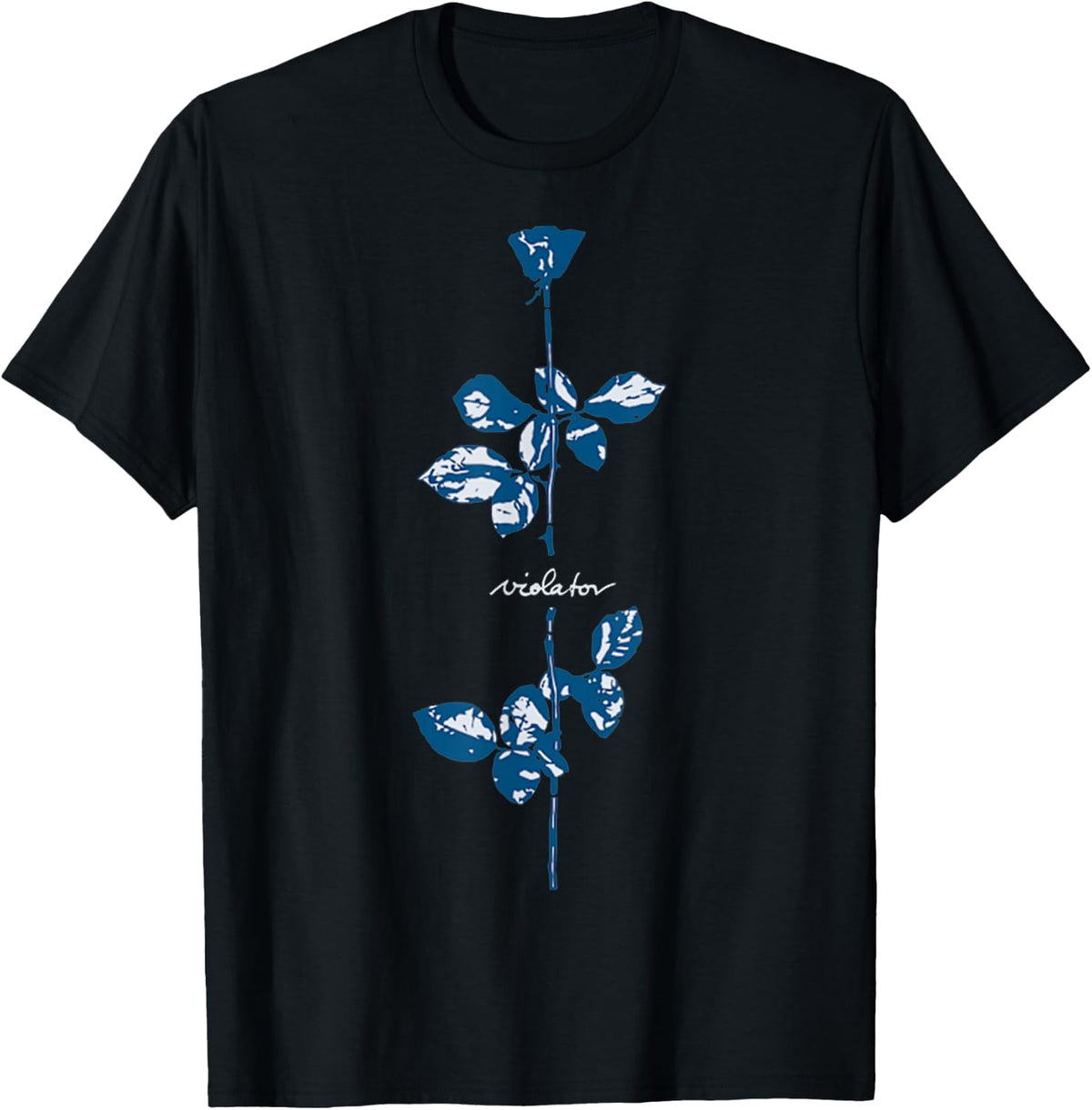 Vintage Basic Policy Funny Quote Violator Retro Blue Rose T-Shirt
