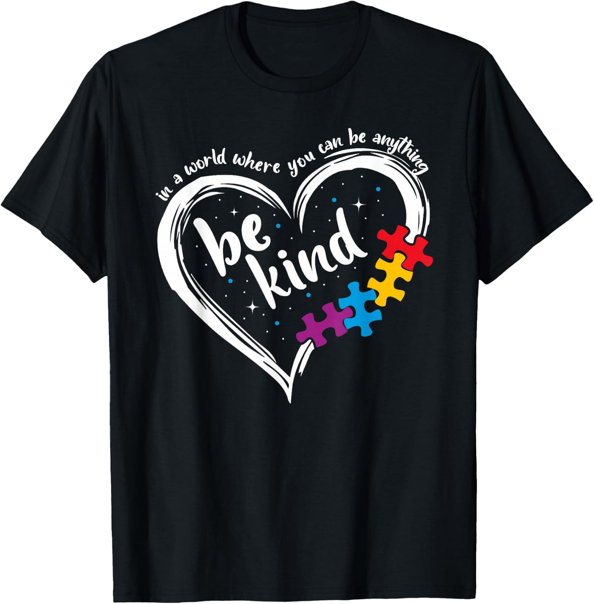 Autism Be Kind Women Men Kids Blue Be Kind Autism Awareness T-Shirt