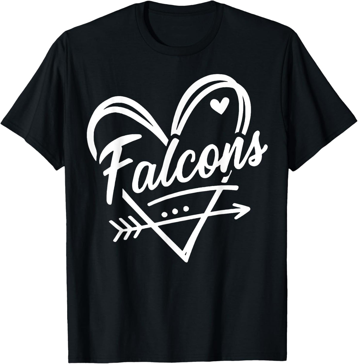 Vintage Falcons Heart Retro Gift for Men Women Kid Boy Girl T-Shirt