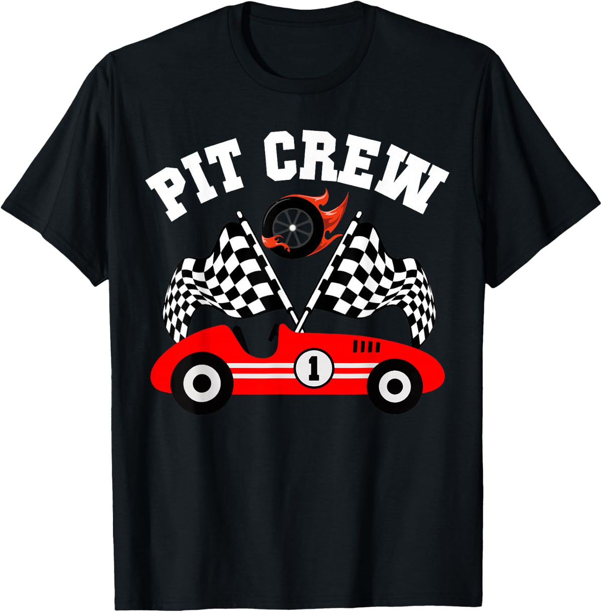 Pit Crew Family Racing Birthday Race Car Boys Youth Kids T-Shirt
