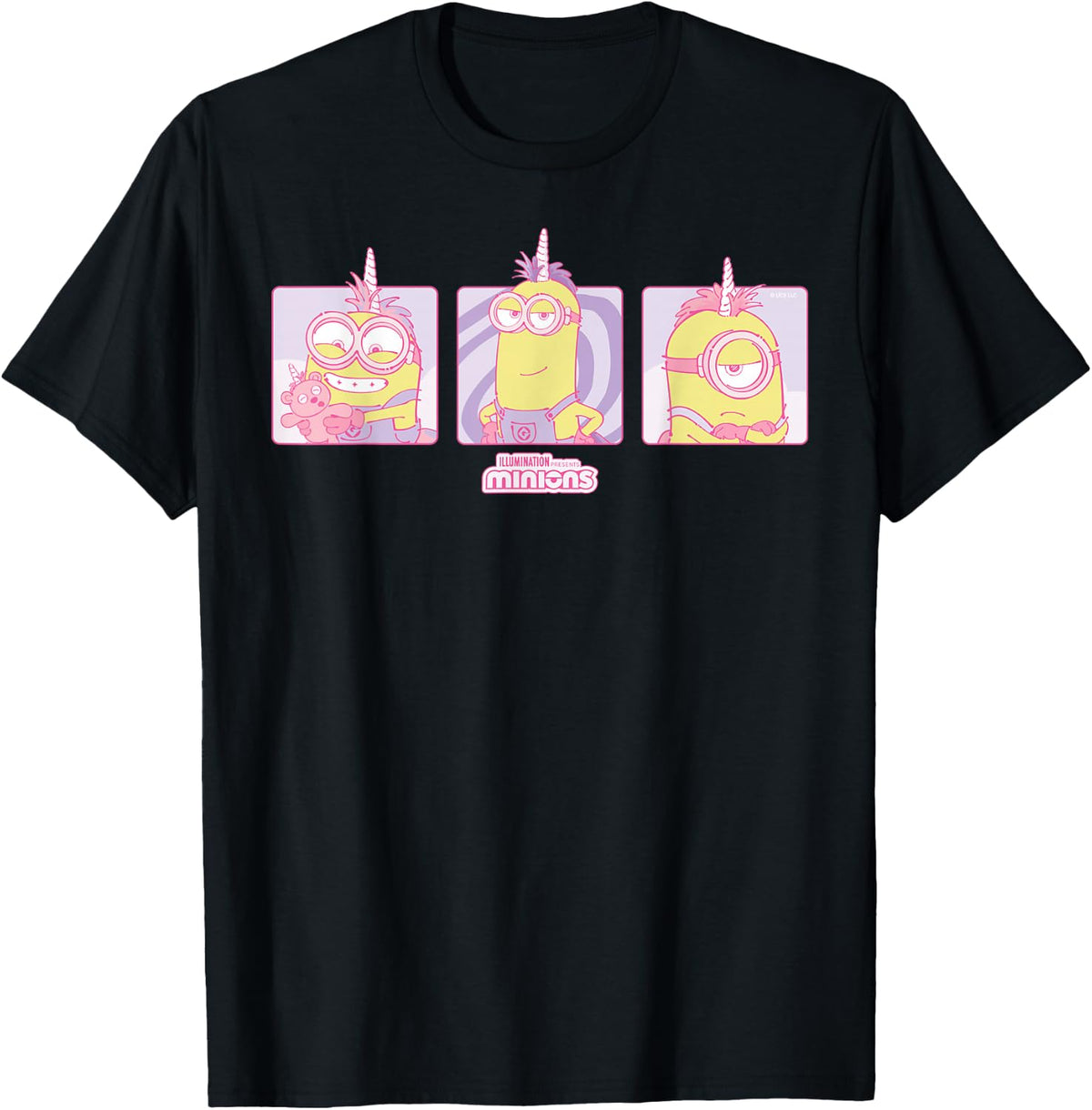 Minions Pastel Unicorn Grid T-Shirt