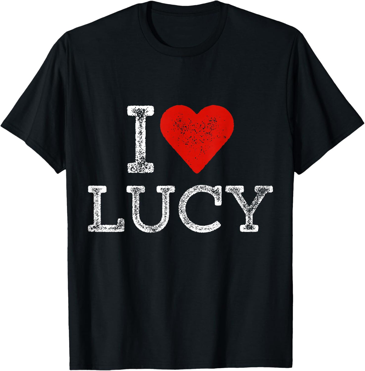 Retro I Love Lucy Merch For Men Women Kids I Heart Lucy Red Heart Vintage First Name Lucy T-Shirt